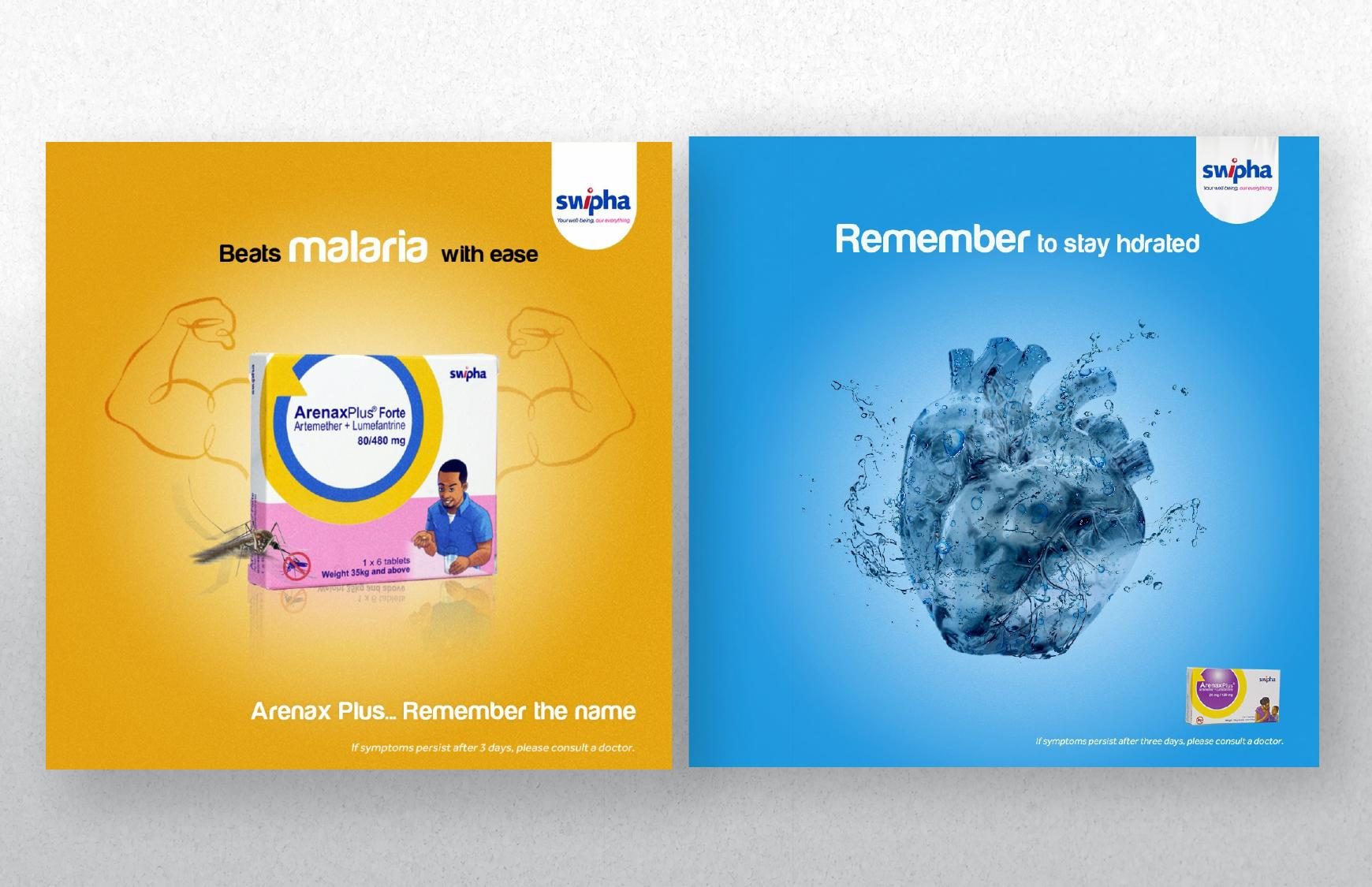 Swipha ArenaxPlus malaria and hydration campaign